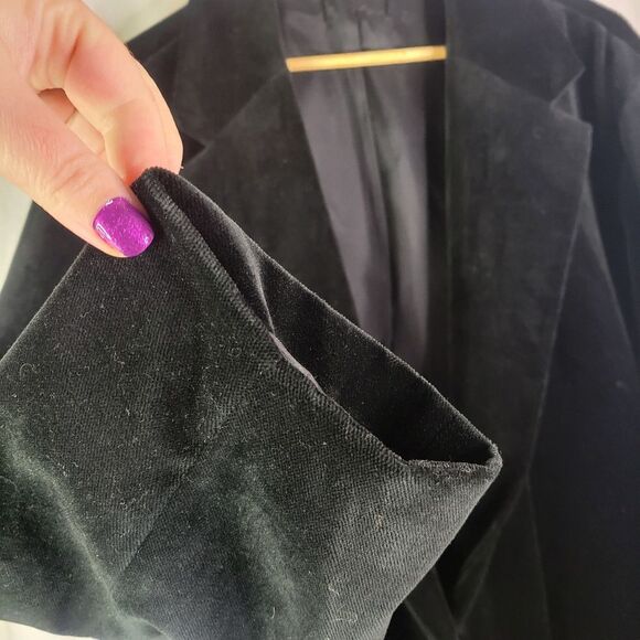 Plus Vintage Velvet Blazer Jacket - Picture 4 of 16